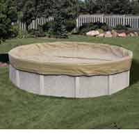 12 X 24 Oval Pool Size A/G Tan/Blue Cover