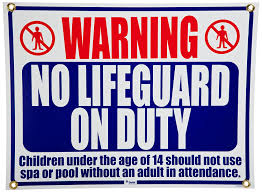 R230500 Sign No Lifeguard