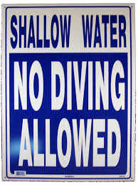 R233800 Sign No Diving- Shallo