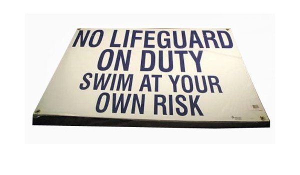 R235300 Sign No Lifeguard