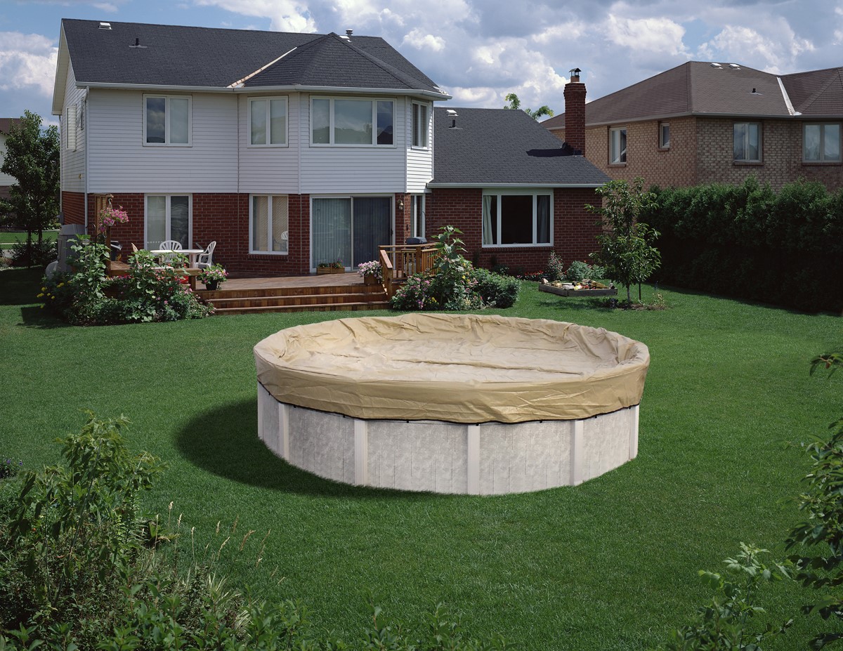 24 Ft Round Pool Size A/G Earthtone Cover